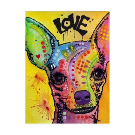 Dean Russo 'Chihuahua Drip Love' Canvas Art,18x24